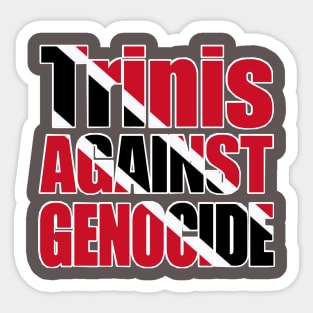 Trinis Against Genocide - Flag Colors - Double-sided Sticker